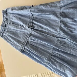 Aerie Sky Blue A-Line Tiered Skirt